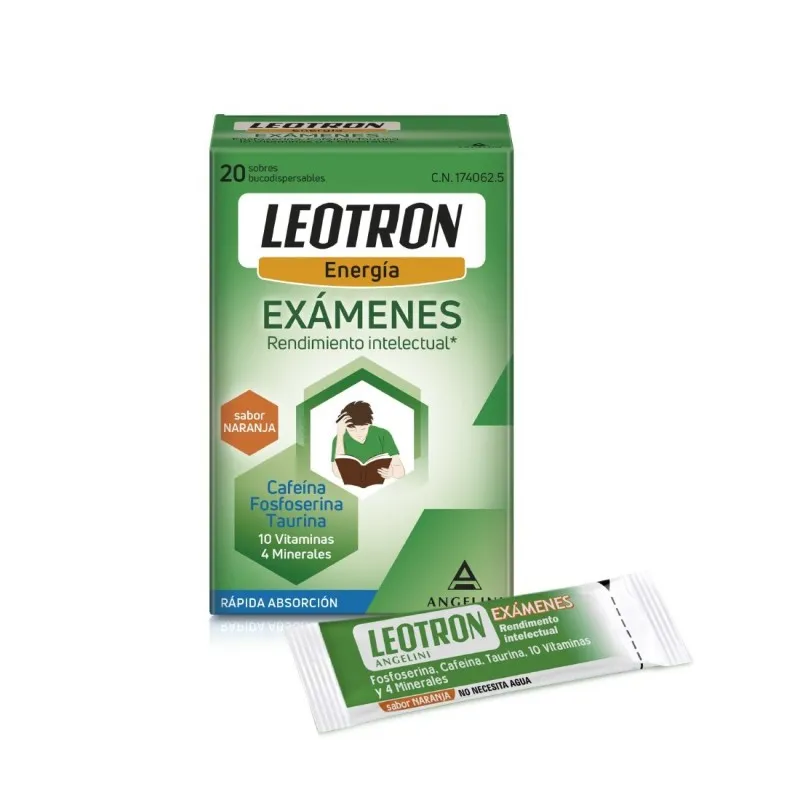 Leotron Exámenes 20 Sobres | Farmacia Barata