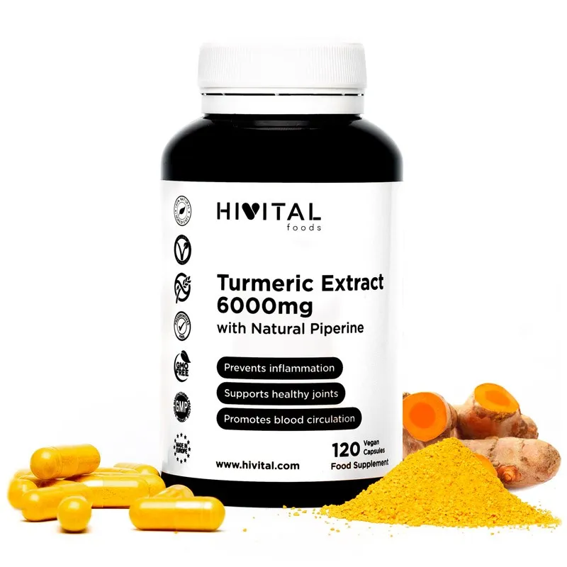 Hivital Curcuma 6000 mg Pimienta Negra | Farmacia Barata Hivital Curcuma 6000 mg Pimienta Negra | Farmacia Barata