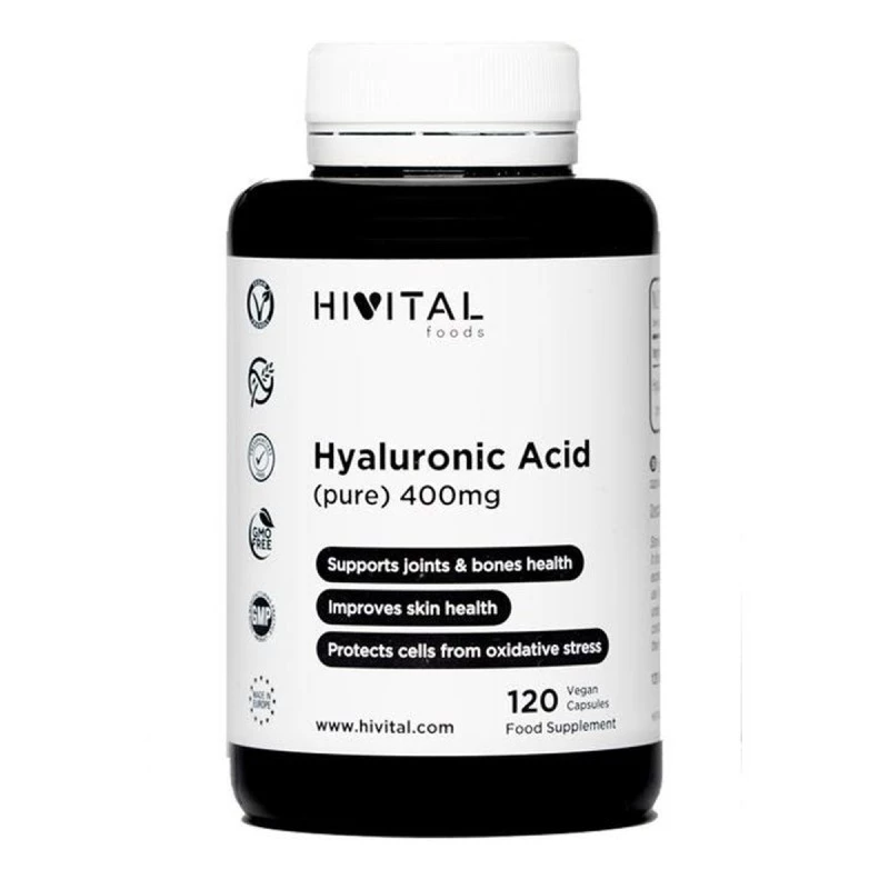 Hivital Ácido Hialuronico puro 400 mg, 120 Cápsulas.