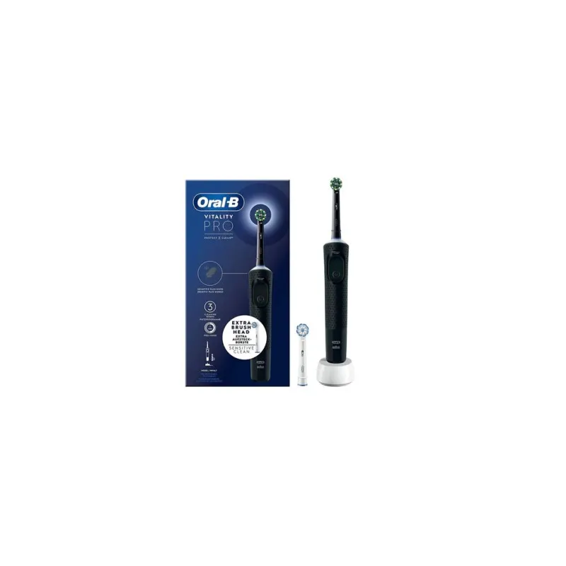 Oral B Vitality Pro Cepillo Electrico Negro, 2 cabezales de recambio