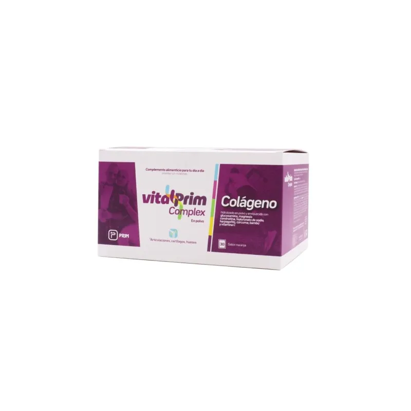 VITALPRIM COMPLEX COLAGENO EN POLVO 30 SOBRES SABOR NARANJA