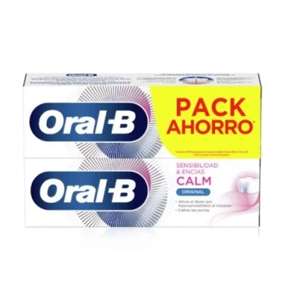 Oral-B DUPLO Pasta Dental Sensibilidad y Encías Calm Original, 2 x 75 ml.