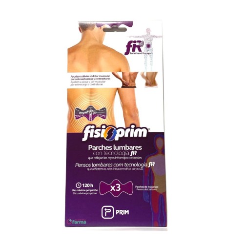 Fisio Prim parches lumbares, 3 parches