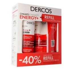 Pack Dercos Champú Energy Anticaida 400ml+Recarga Ecorefill 500ml