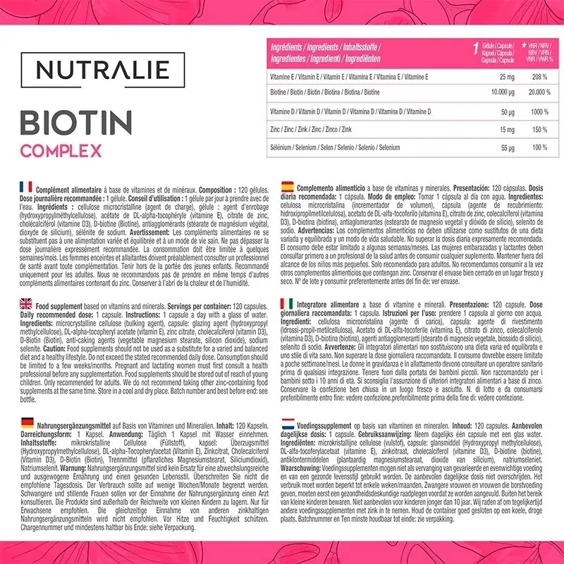 Nutralie Biotina complex prospecto Nutralie Biotina complex prospecto