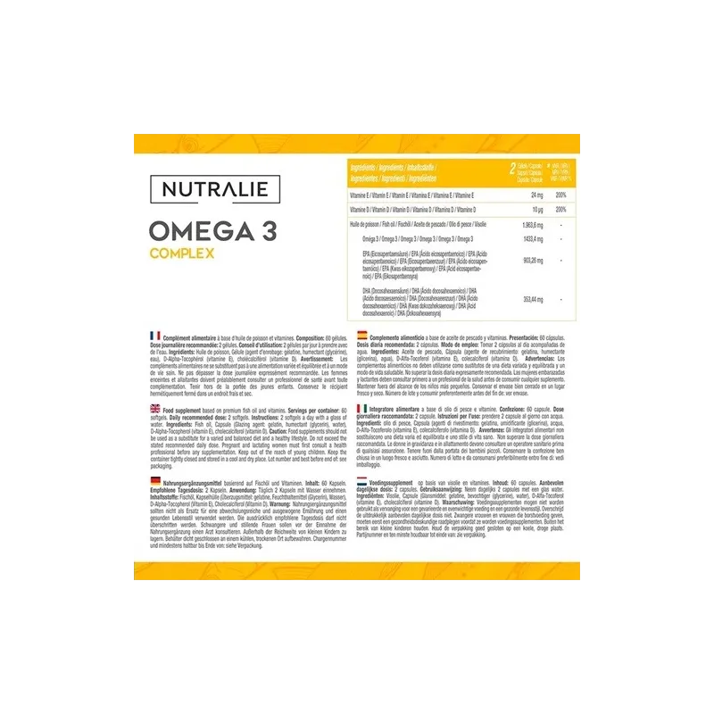Nutralie Omega 3 complex prospecto