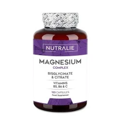 Nutralie magnesio complex con bisglycinato y citrato, 120 cápsulas
