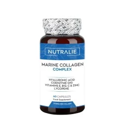 Nutralie colágeno marino con ácido hialurónico y Q10, 60 cápsulas