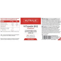 Nutralie vitamina B12 complex etiqueta Nutralie vitamina B12 complex etiqueta