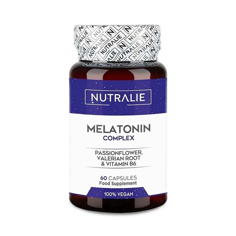 Nutralie melatonina complex con pasiflora y valeriana, 60 cápsulas