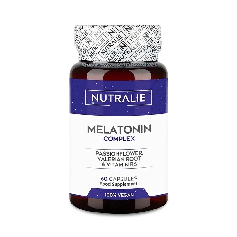 Nutralie melatonina complex con pasiflora y valeriana, 60 cápsulas