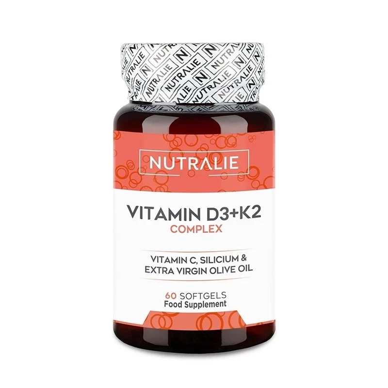 Nutralie vitamina D3 + K2 complex, 60 cápsulas