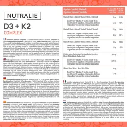 Nutralie vitamina D3 + K2 complex información Nutralie vitamina D3 + K2 complex información