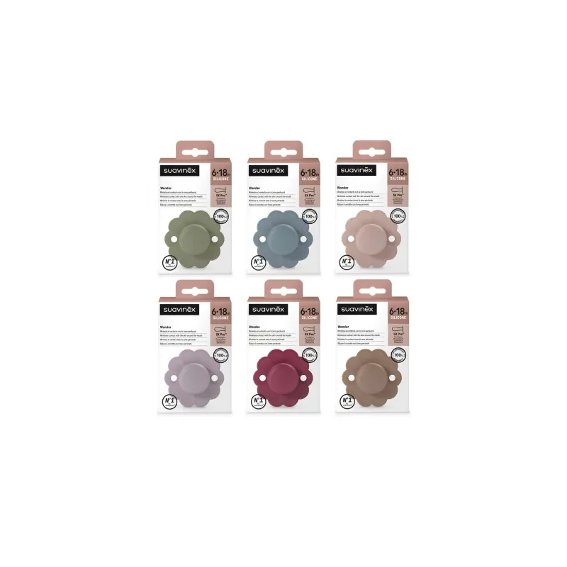Suavinex Chupete Wonder 6-18m Silicona Intense Color