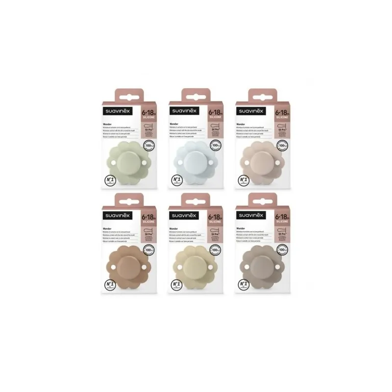 Suavinex Chupete Wonder 6-18M Silicona Soft Color