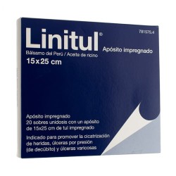 Linitul 20 apositos impregnados 15 x 25 cm