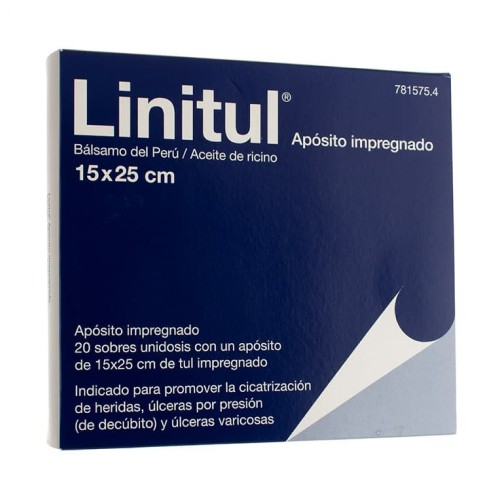Linitul 20 apositos impregnados 15 x 25 cm