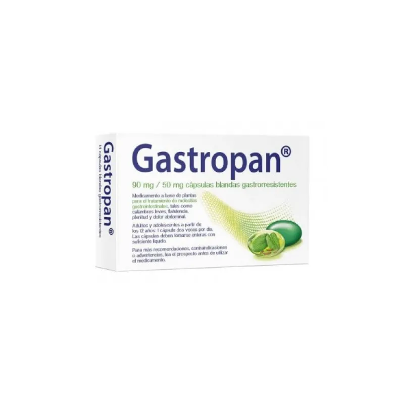 GASTROPAN 90 MG/50 MG 14 CAPSULAS BLANDAS GASTRORRESISTENTES GASTROPAN 90 MG/50 MG 14 CAPSULAS BLANDAS GASTRORRESISTENTES