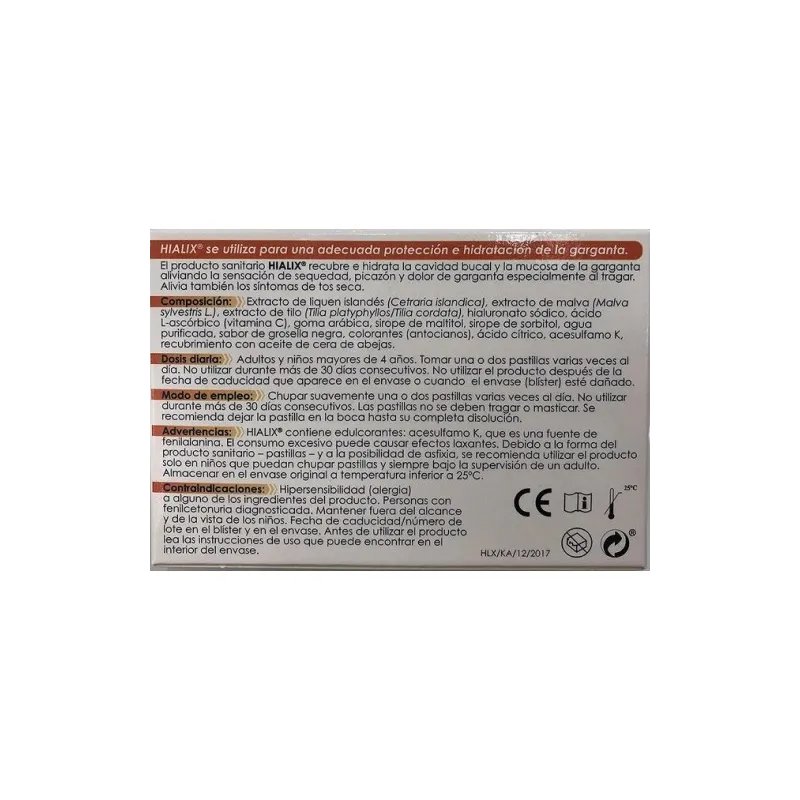 Hialix 24 comprimidos para chupar