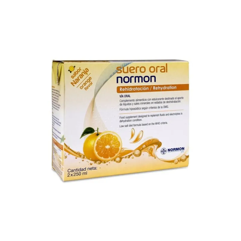 Normon Suero Oral Naranja 2 bricksx250ml Normon Suero Oral Naranja 2 bricksx250ml