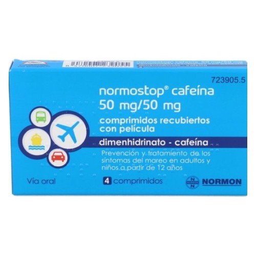 Normostop Cafeina 50 mg 4 comprimidos