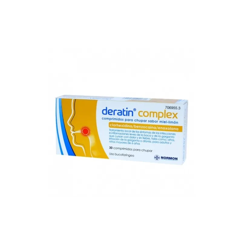 Deratin Complex Miel-Limon 30 comprimidos