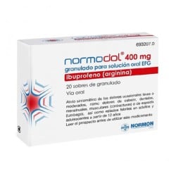 Normodol, Ibuprofeno arginina 400mg, 20 sobres