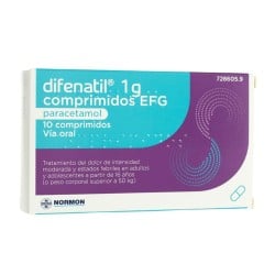 Difenatil, Paracetamol 1G, 10 Comprimidos