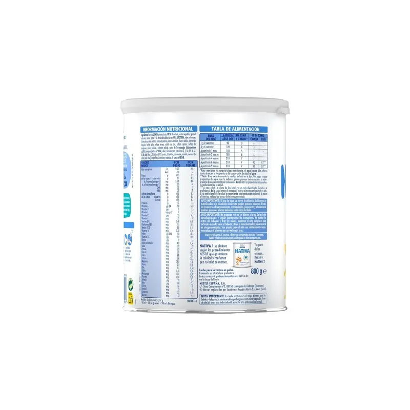 Nestle Nativa 1 800 G Nestle Nativa 1 800 G