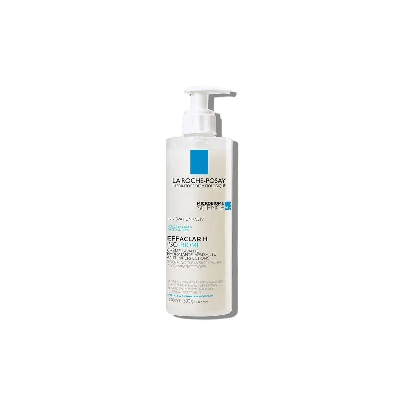 La Roche-Posay Effaclar H ISO-Biome crema limpiadora, 390 ml