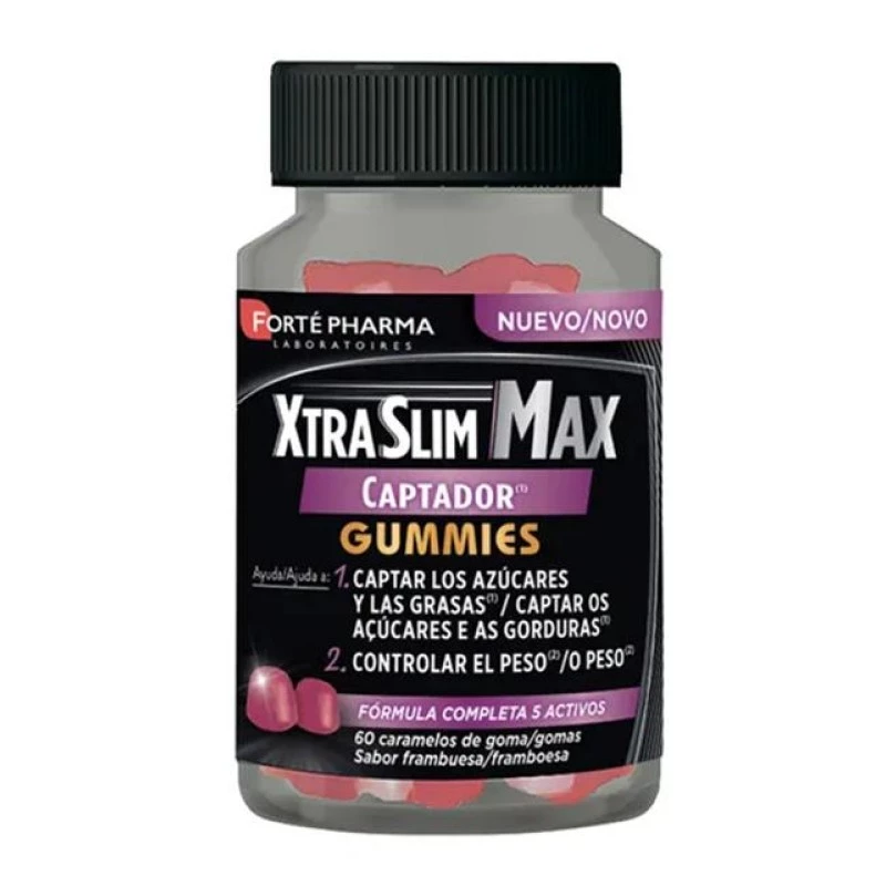 Xtraslim Max Captador Sabor Frambuesa 60 Gummies