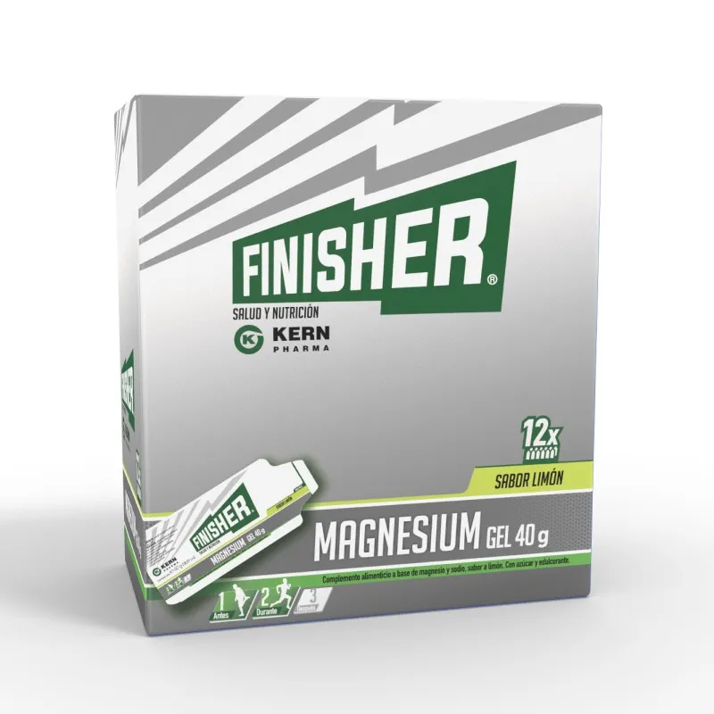 Finisher Magnesium Gel Sabor Limon 12 sobres , 40g Finisher Magnesium Gel Sabor Limon 12 sobres , 40g