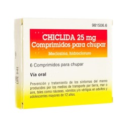 CHICLIDA 25MG COMPRIMIDOS CHUPAR 6 UN