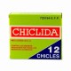 CHICLIDA 25MG CHICLES MEDICAMENTOSOS 12 UN