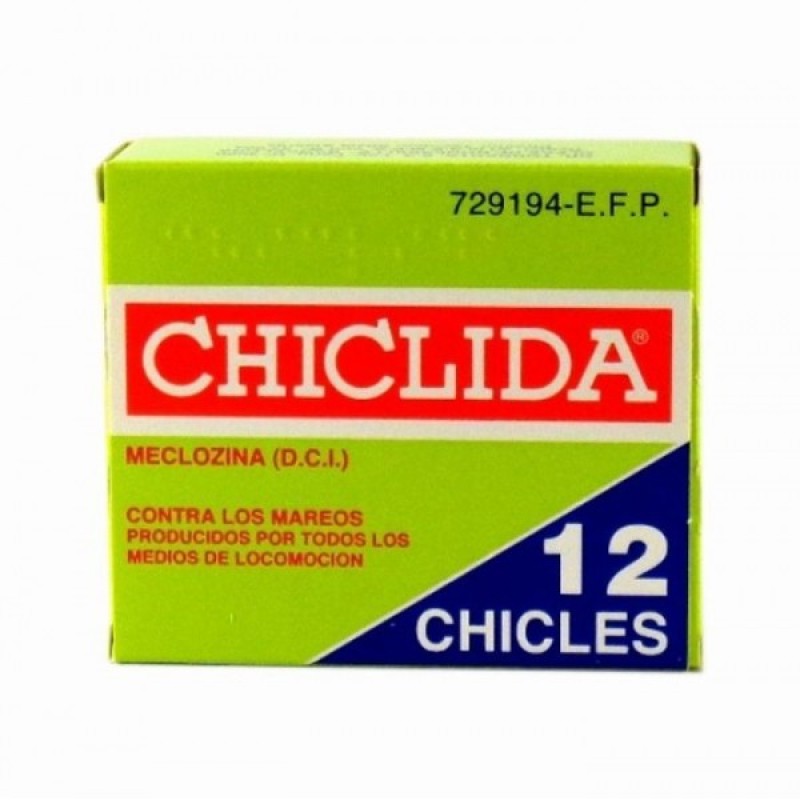 CHICLIDA 25MG CHICLES MEDICAMENTOSOS 12 UN