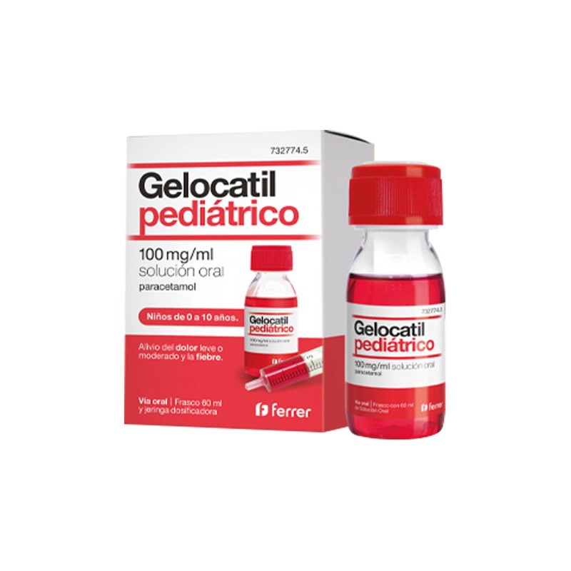 GELOCATIL PEDIATRICO 100 MG/ML SOLUCION ORAL 1 FRASCO 60 ML