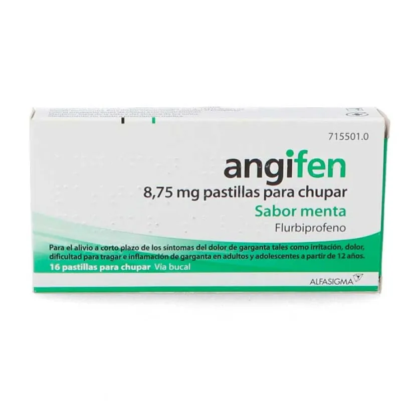 ANGIFEN 8,75 MG 16 PASTILLAS PARA CHUPAR (SABOR MENTA)
