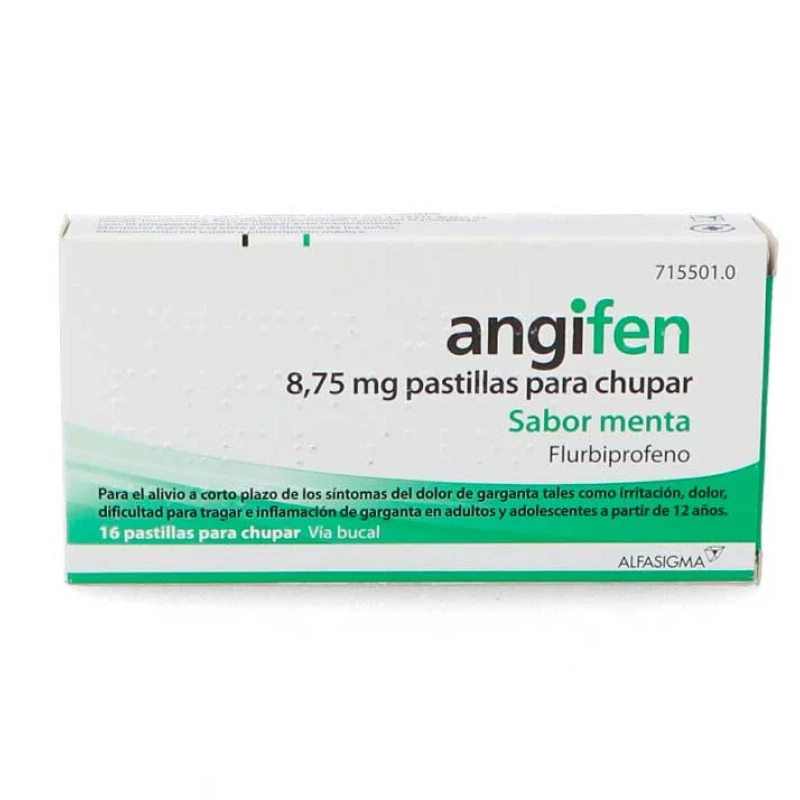 ANGIFEN 8,75 MG 16 PASTILLAS PARA CHUPAR (SABOR MENTA)