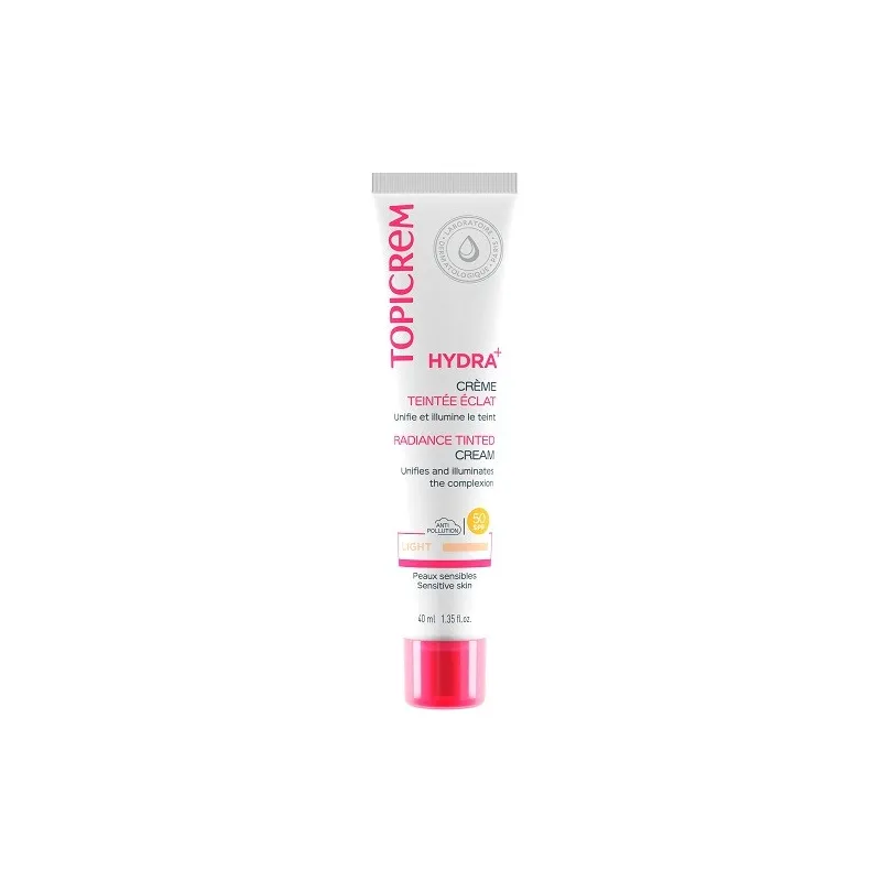 Topicrem Hydra+ Crema Iluminadora Color Claro, 40ml.
