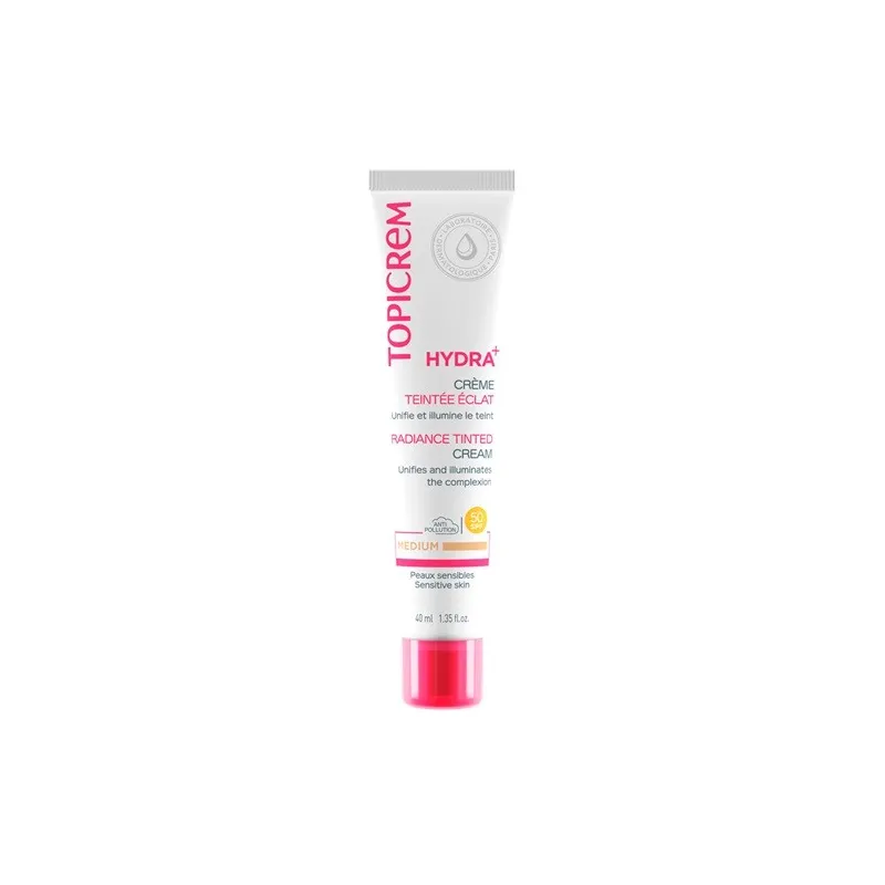 Topicrem Hydra+ crema tintada color medio SPF 50, 40 ml Topicrem Hydra+ crema tintada color medio SPF 50, 40 ml