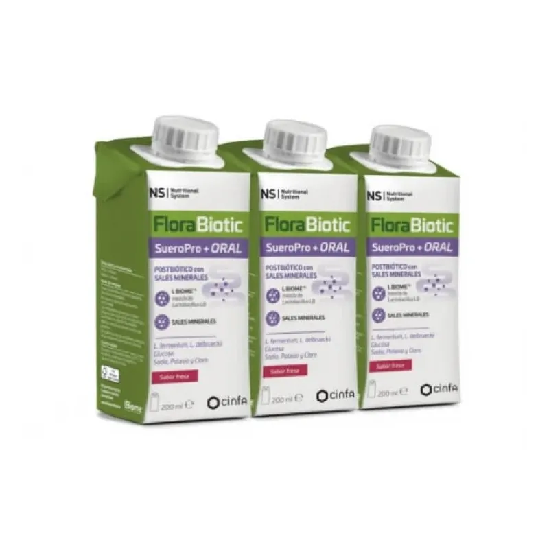 NS Florabiotic Sueropro+ Oral 200ml Sabor Fresa NS Florabiotic Sueropro+ Oral 200ml Sabor Fresa