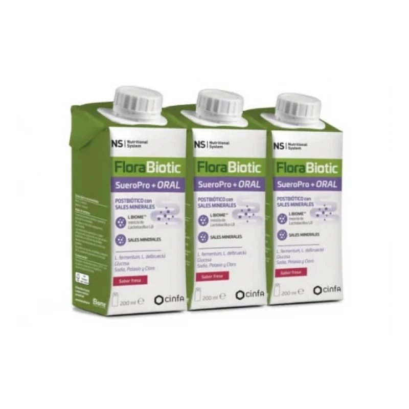 NS Florabiotic Sueropro+ Oral 200ml Sabor Fresa