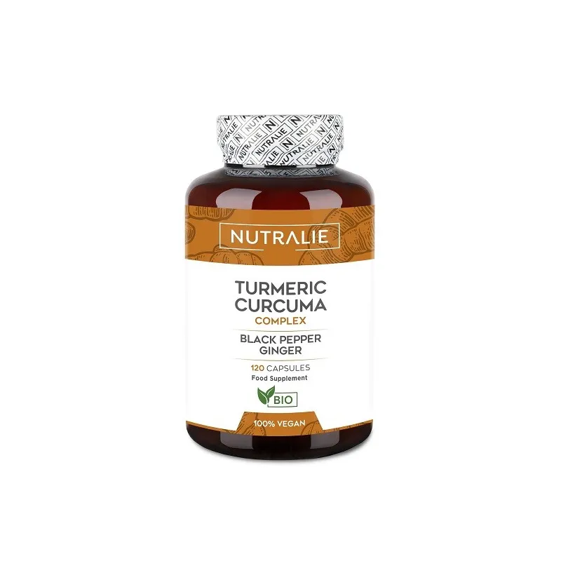 Nutralie Cúrcuma Complex con jengibre y pimienta negra, 120 cápsulas