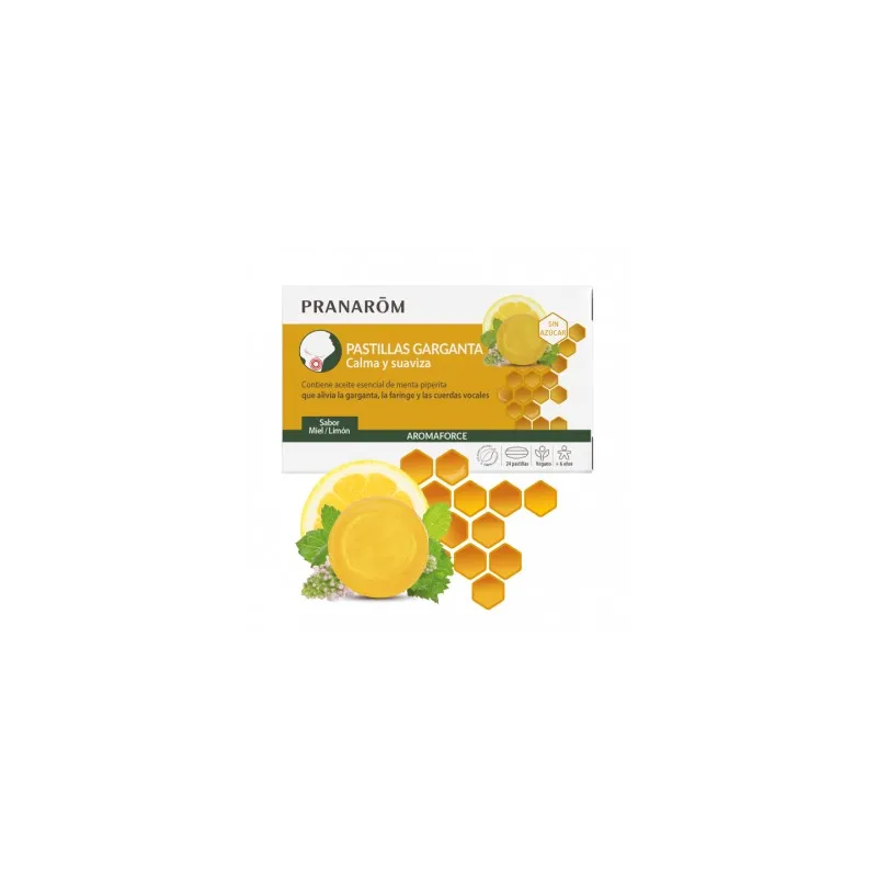 Pranarom Pastillas Gargantas Miel-Limon, 24 pastillas