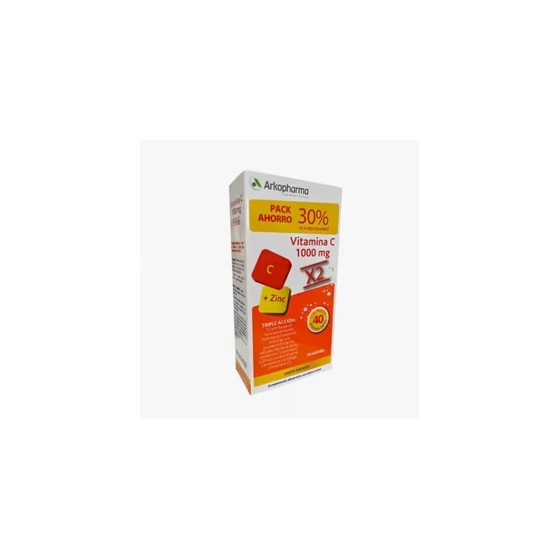 Arkopharma Vitamina C 1000 mg 40 Comprimidos Efervescentes Pack