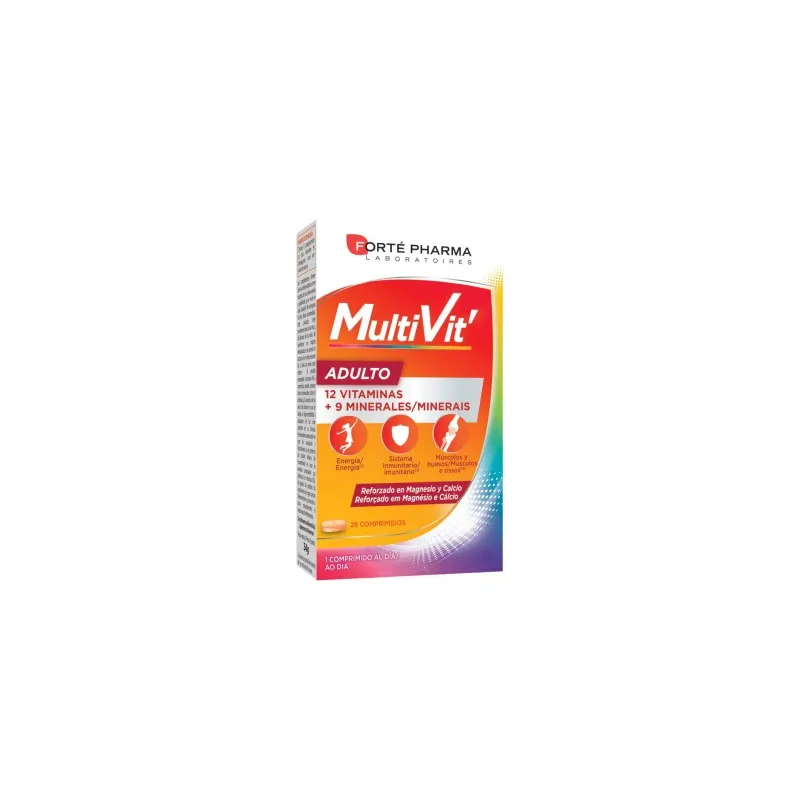 Forte Pharma Energy Multivit Adulto, 28 comprimidos masticables