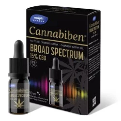Cannabiben Broad Spectrum 15% CBD 1 Frasco 10 ml Con Gotero