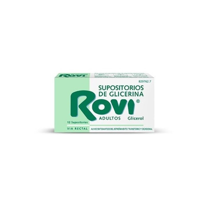 Rovi Adultos Supositorios de Glicerina, 12 unidades