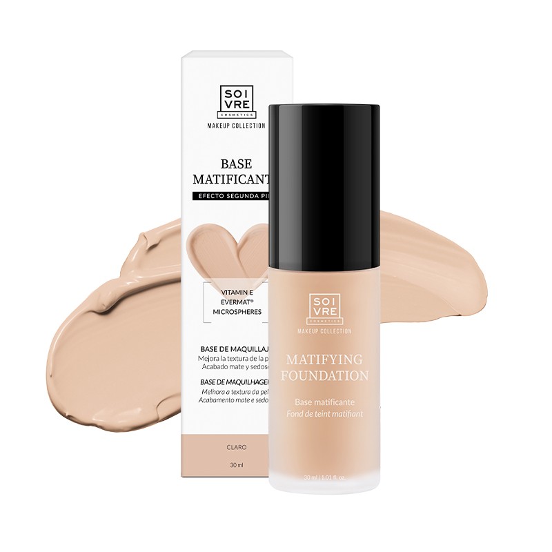 Soivre Base de Maquillaje Matificante Color Claro,30 ml