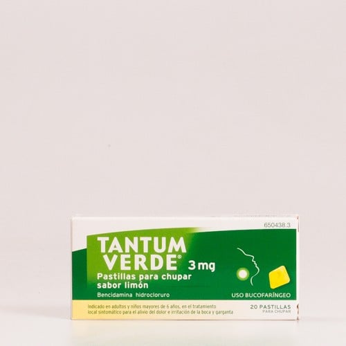 Tantum Verde 3 mg Pastillas para chupar sabor Limón